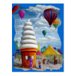 Giant Ice Cream Cone Carnival Landscape Post Cards