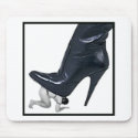 Giant Leather Stiletto Boot Mouse Pad mousepads by uniqueandkinky Giant Leather Stiletto Boot Mouse Pad mousepads