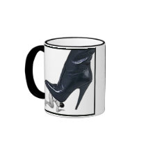 Giant Leather Stiletto Boot Mugs