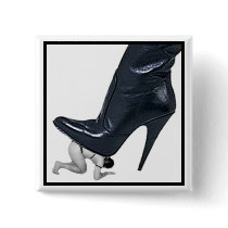 Giant Leather Stiletto Boot Pin Back Buttons