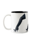 Giant Leather Thigh High Boot Tramples a slave Mug mug
