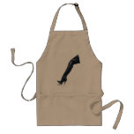 Giant Leather Thigh High Boot Tramples Apron