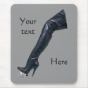 Giant Leather Thigh High Boot Tramples Mouse Pad mousepad