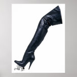 Giant Leather Thigh High Boot Tramples Posters