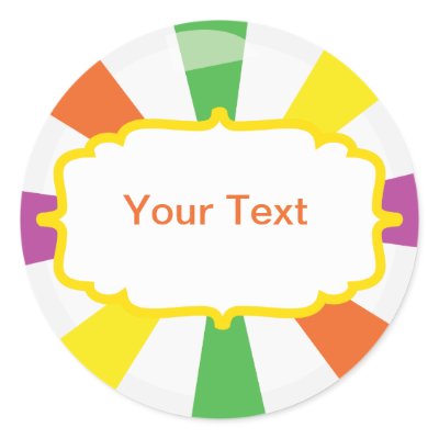 Giant lollipop candy Buffet label Stickers