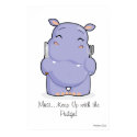 Giant 'Must Keep Up with the Pudge' Hippo Poster posters