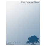 Giant Oak on a Field of Blue Letterhead