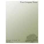Giant Oak on a Field of Green Letterhead