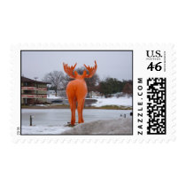 Giant orange moose butt! postage