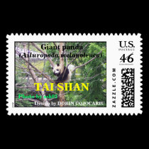 Giant panda bear cute cub Tai Shan stamps