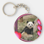Giant Panda Bear Valentine Keychain