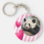 Giant Panda Bear Valentine Keychain