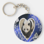 Giant Panda Bear Valentine Keychain