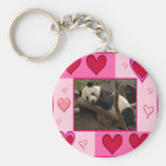 Giant Panda Bear Valentine Keychain