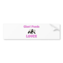Giant Panda Lover bumper stickers