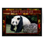 Giant Panda or Baby Panda Christmas Greeting Card
