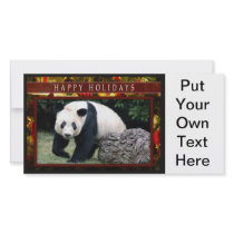 Giant Panda or Baby Panda Christmas Photo Card