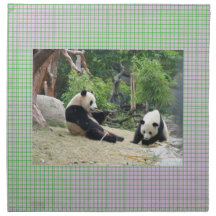 Giant pandas cloth napkin