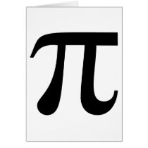 Giant "Pi" Symbol Card