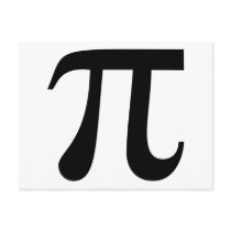 Giant "Pi" Symbol Postcard