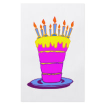 Giant Pink Birthday Cake Flyer Design