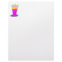 Giant Pink Birthday Cake Custom Letterhead