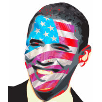 Giant Presidential Smile with Flag t-shirts