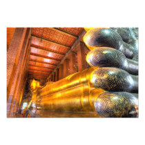 Giant reclining Buddha inside temple, Wat Pho,