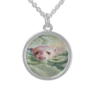 Giant River Otter Fine Art Custom Necklace