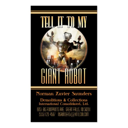 Giant Robot Business Card (front side)