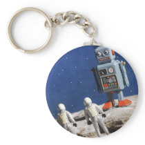 Giant Robot on the Moon Keychains