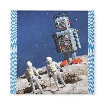 Giant Robot on the Moon Fridge Magnet