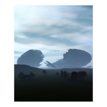 Giant Saucerwreck 1 Poster posters by MDKgraphics Giant Saucerwreck 1 Poster posters