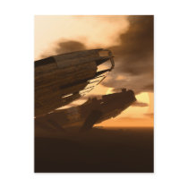 Giant Saucerwreck 2 Postcard by MDKgraphics Giant Saucerwreck 2 Postcard