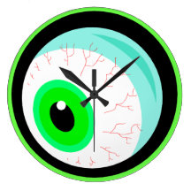 Giant Scary Spooky Goofy Eyeball Wall Clocks