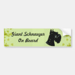 Giant Schnauzer ~ Green Leaves Design Bumper Stickers