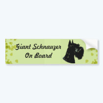 Giant Schnauzer ~ Green Leaves Design bumper stickers