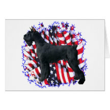 Giant Schnauzer Patriot Cards