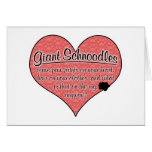 Giant Schnoodle Paw Prints Dog Humor Card