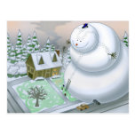 Giant Snowman Postcard