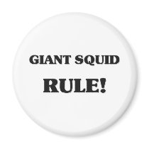 Giant Squid Rule magnets by AnimalShirts Giant Squid Rule magnets