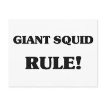 Giant Squid Rule postcards by AnimalShirts Giant Squid Rule postcards