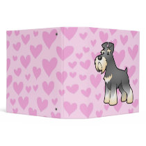Giant/Standard/Miniature Schnauzer Love 3 Ring Binders