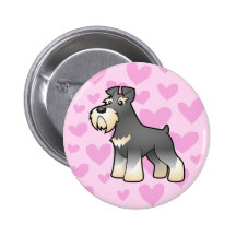 Giant/Standard/Miniature Schnauzer Love Pinback Button