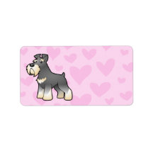 Giant/Standard/Miniature Schnauzer Love Personalized Address Label