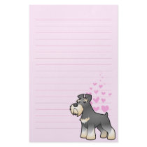Giant/Standard/Miniature Schnauzer Love Personalized Stationery