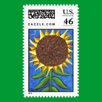 Giant Sunflower - stamp stamps