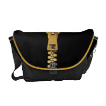Giant Zipper Rickshaw Messenger Bag