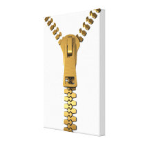 Giant Zipper Wrapped Canvas 16x24" Gallery Wrapped Canvas