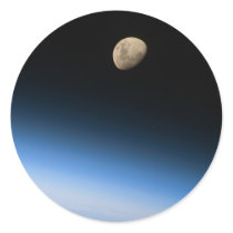 Gibbous Moon from Orbit Sticker